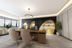 簡約大氣辦公室裝修設(shè)計(jì)全景案例