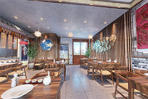 中式快餐廳裝修設(shè)計(jì)全景圖