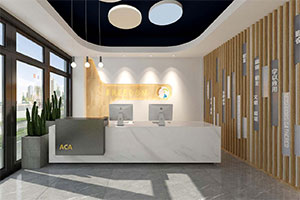 簡約培訓(xùn)學(xué)校裝修設(shè)計全景圖